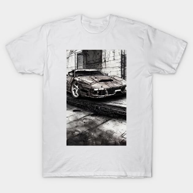 Distressed Ferrari T-Shirt by BryanWhipple